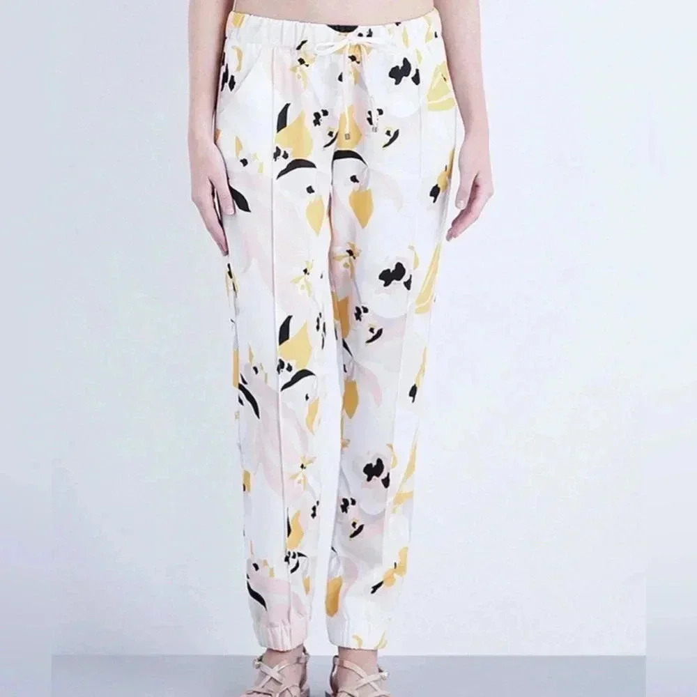 Heidi Klein Honolulu Woven Harem Trousers Drawstring Elastic Waist Size Small